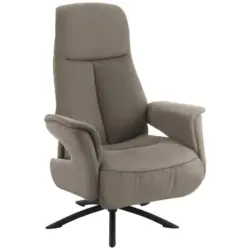 Relaxsessel in Textil Hellbraun