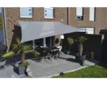 Hornbach Sonnensegel Quadrat silbergrau 360x360 cm