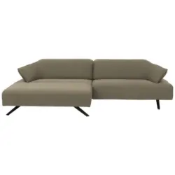 Ecksofa in Struktur Beige