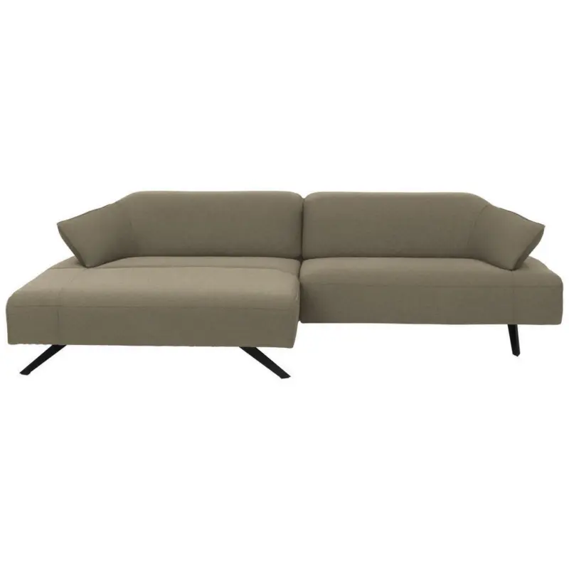 Ecksofa in Struktur Beige