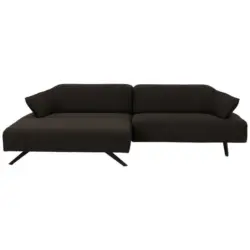Ecksofa in Struktur Dunkelgrau