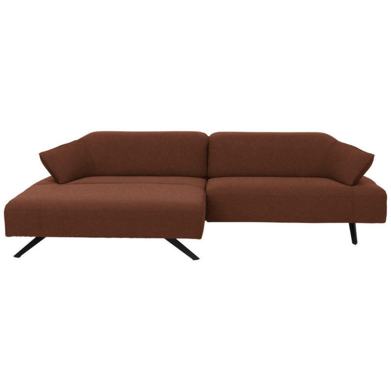 Ecksofa in Struktur Terracotta