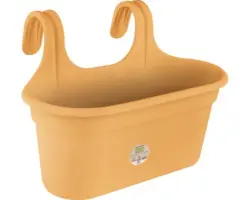 Blumenkasten elho Green Basics Kunststoff 26x36x26 cm terracotta inkl. Halterung