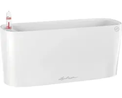 Blumenkasten Lechuza Delta Kunststoff 11x30x13 cm weiß inkl. Erdbewässerungssystem und Wasserstandsanzeiger