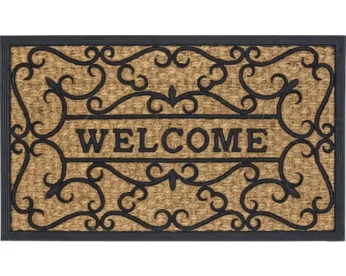 Gummi-/Kokosmatte Relief Welcome 45x75 cm
