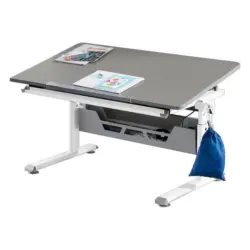 Jugendschreibtisch 120/70/53-79 cm höhenverstellbar, in verschiedenen Holzarten erhältlich