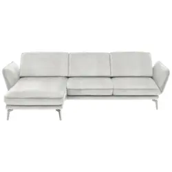 Ecksofa in Velours Creme