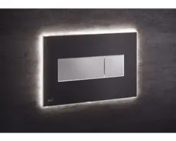 Betätigungsplatte Alca Komfort M1475-AEZ110 mit weißer Beleuchtung 2-Mengentechnik schwarz/chrom