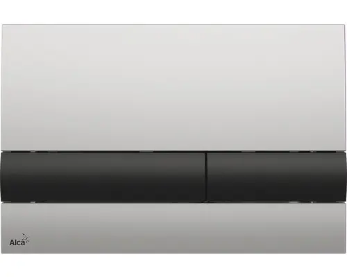 Betätigungsplatte Alca Komfort M1712-8 2-Mengentechnik chrommatt/schwarz