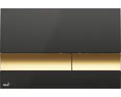 Betätigungsplatte Alca Komfort M1728-2 2-Mengentechnik schwarz/gold