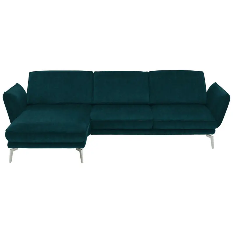 Ecksofa in Velours Grün