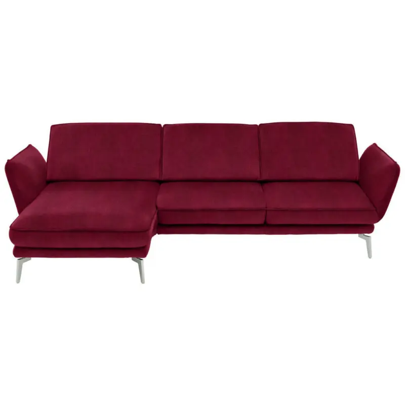 Ecksofa in Velours Rot