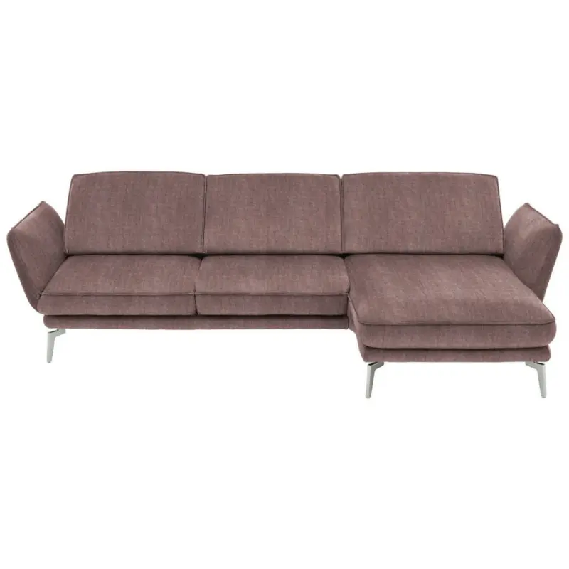 Ecksofa in Velours Braun