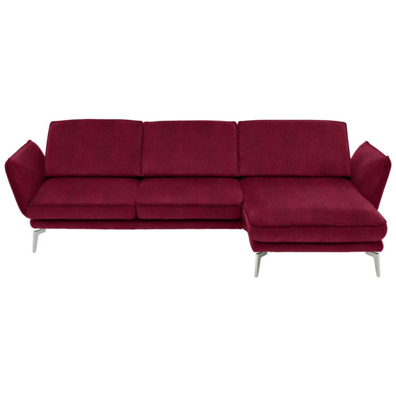 Ecksofa in Velours Rot