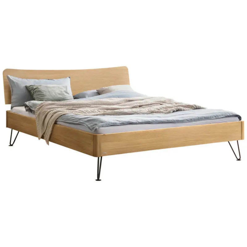 Bett 140/200 cm in Eichefarben