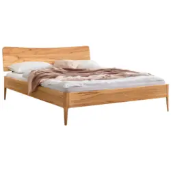 Bett 140/200 cm in Buchefarben