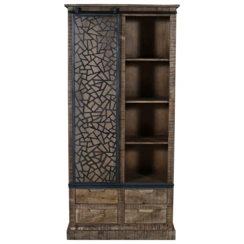 Kleiderschrank in Grau, Naturfarben