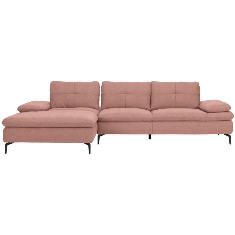 Ecksofa in Webstoff Altrosa