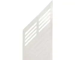 Abschlusselement Konsta Style links 90 x 180/90 cm cremeweiß