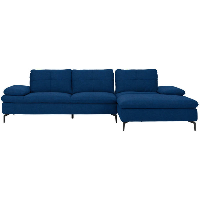 Ecksofa in Webstoff Blau