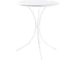Balkontisch Sieger Mecalit Ø 60 x H 72 cm weiß