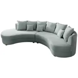 Wohnlandschaft in Kord Hellblau