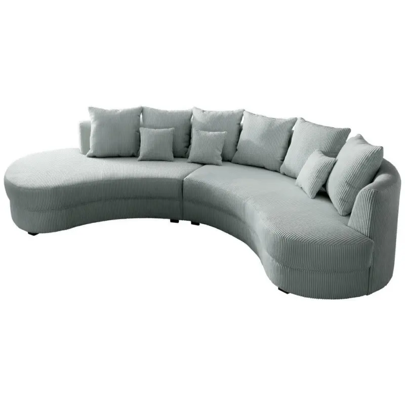 Wohnlandschaft in Kord Hellblau