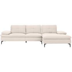 Ecksofa in Webstoff Creme