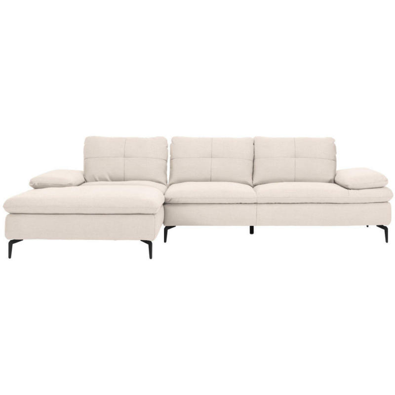 Ecksofa in Webstoff Creme