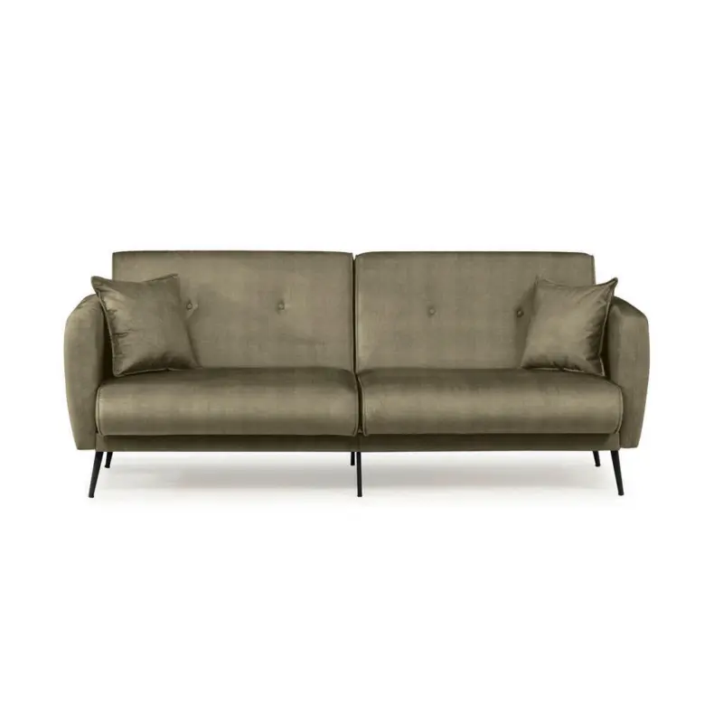 Schlafsofa in Webstoff Hellbraun