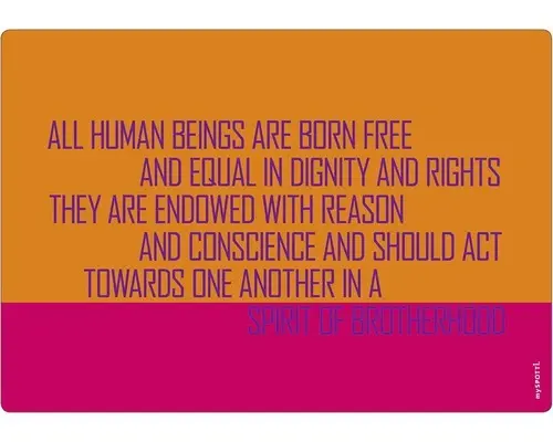 Küchenrückwand mySpotti pop Human rights 590x410x2 mm