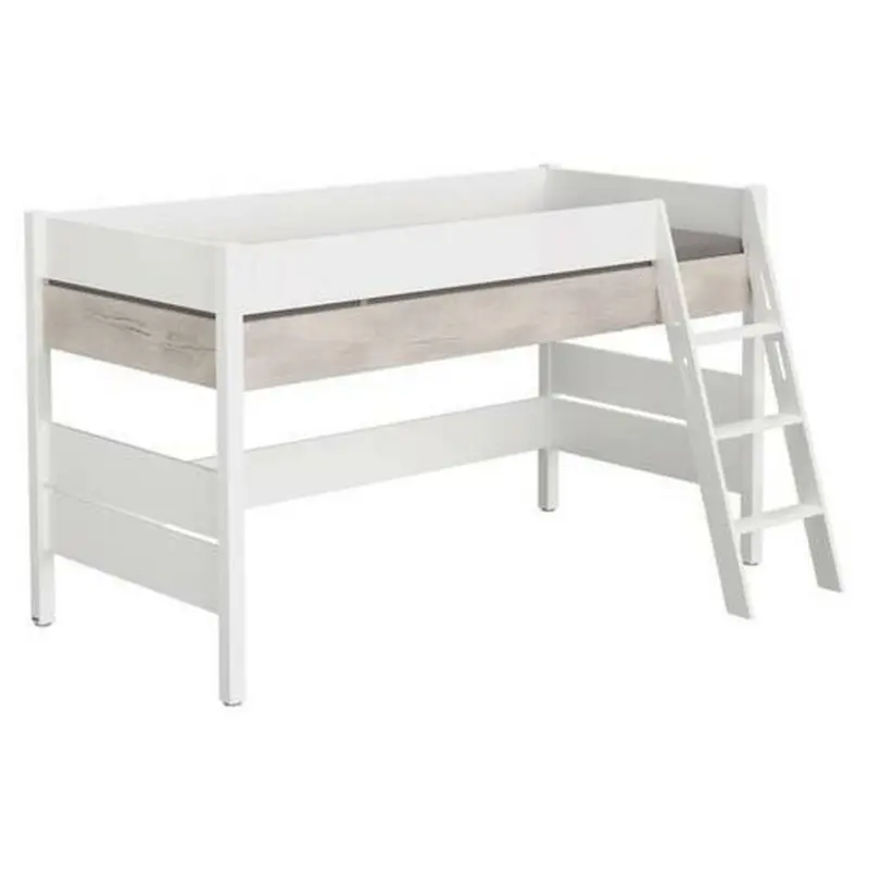 Spielbett 90/200 cm in Weiß, Silbereichenfarben