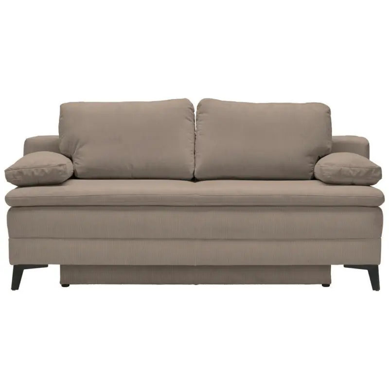 Boxspringsofa in Kord Taupe