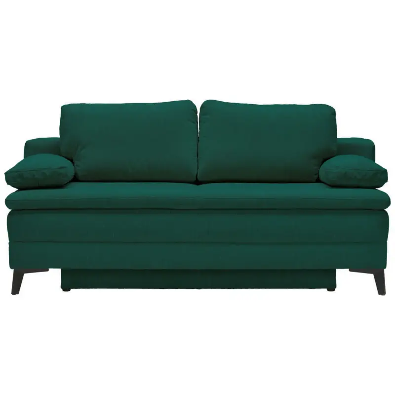 Boxspringsofa in Kord Dunkelgrün