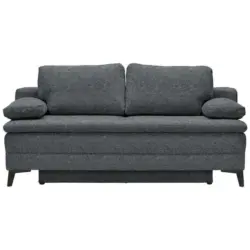 Boxspringsofa in Kord Dunkelgrau