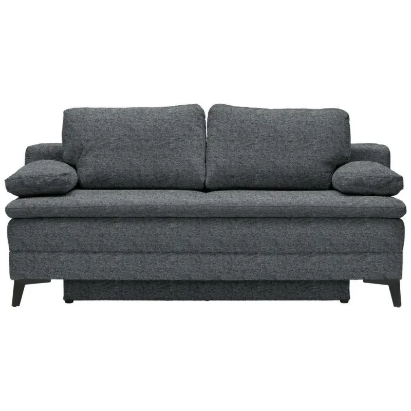 Boxspringsofa in Kord Dunkelgrau