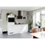 XXXLutz Zams - Ihr Möbelhaus in Zams Küchenblock 215 cm in Weiß, Weiß Hochglanz