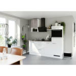 XXXLutz Horn - Ihr Möbelhaus in Horn Küchenblock 215 cm in Weiß, Weiß Hochglanz
