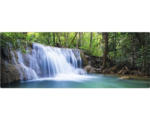 Hornbach Badrückwand mySpotti Aqua Waterfall 1200x450x2 mm 151228 blau grün