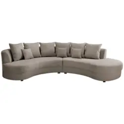 Wohnlandschaft in Kord Graubraun