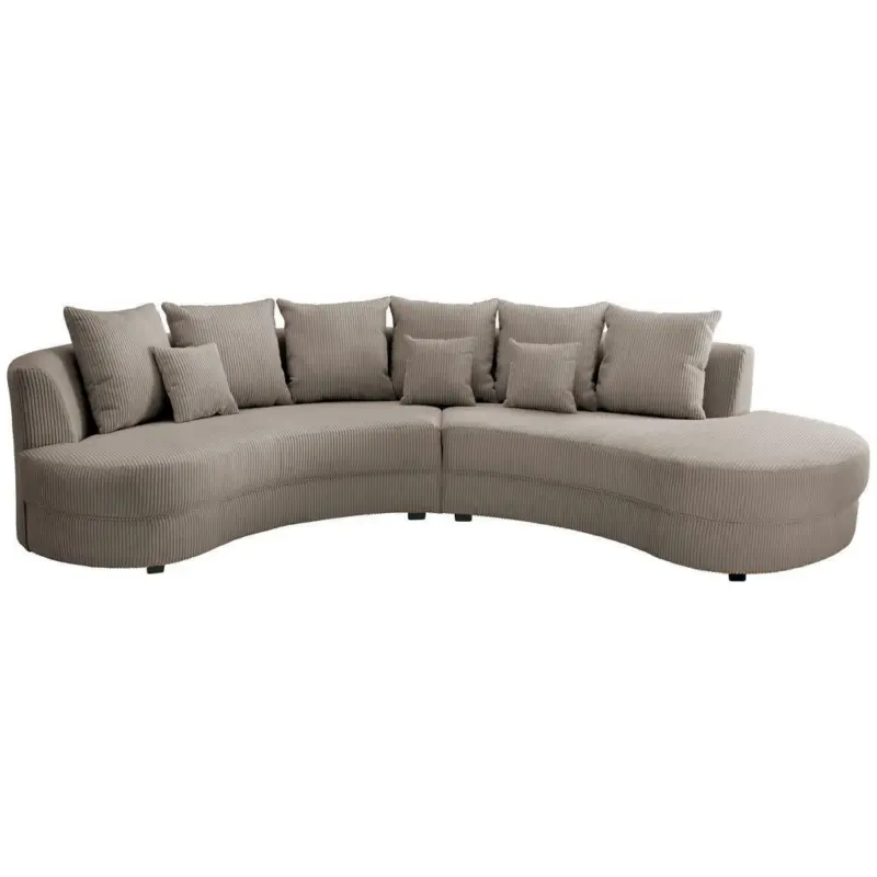 Wohnlandschaft in Kord Graubraun