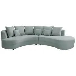 Wohnlandschaft in Kord Hellblau