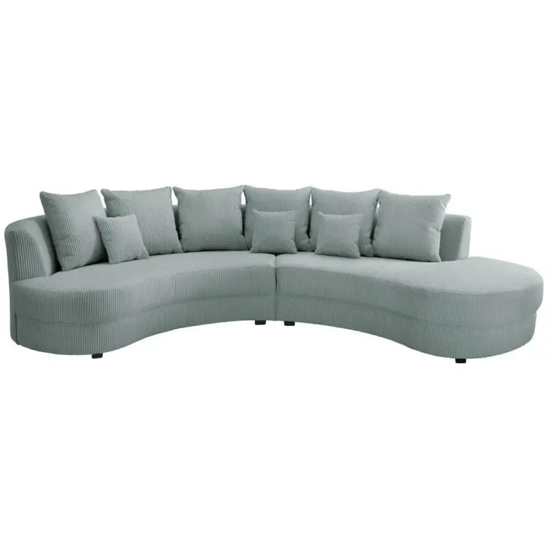 Wohnlandschaft in Kord Hellblau