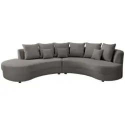 Wohnlandschaft in Kord Grau