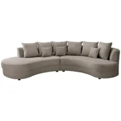 Wohnlandschaft in Kord Graubraun