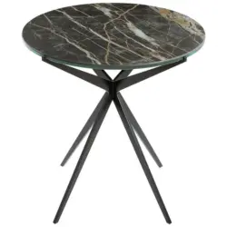 Beistelltisch in Metall, Keramik 45/45/47 cm