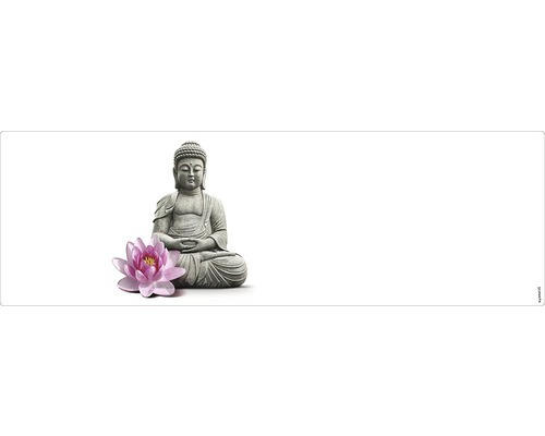 Badrückwand mySpotti Aqua Buddha 1400x450x2 mm 151406 weiß