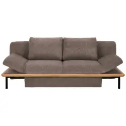 Schlafsofa in Chenille Hellbraun