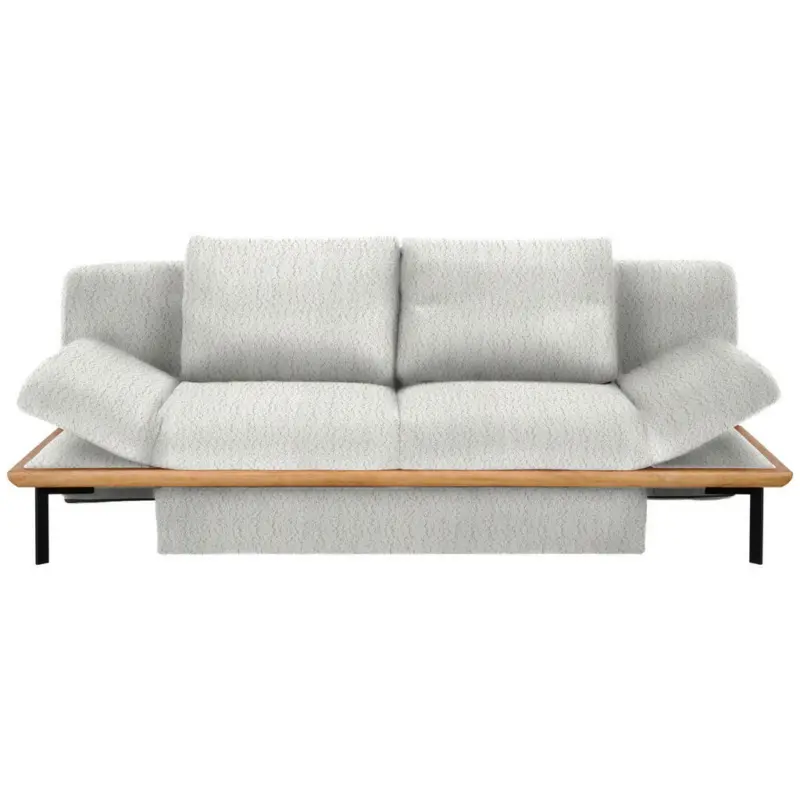 Schlafsofa in Chenille Wei&szlig;