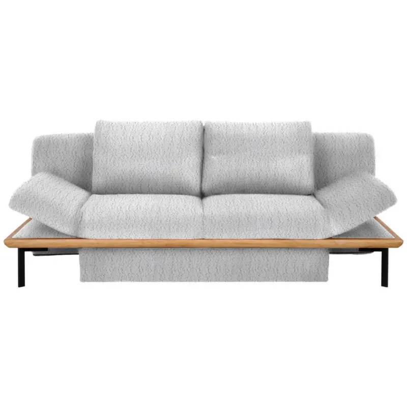 Schlafsofa in Chenille Hellgrau